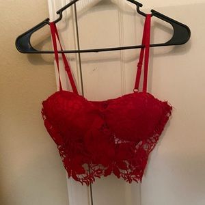 Red bralette